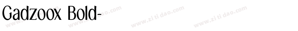 Gadzoox Bold字体转换